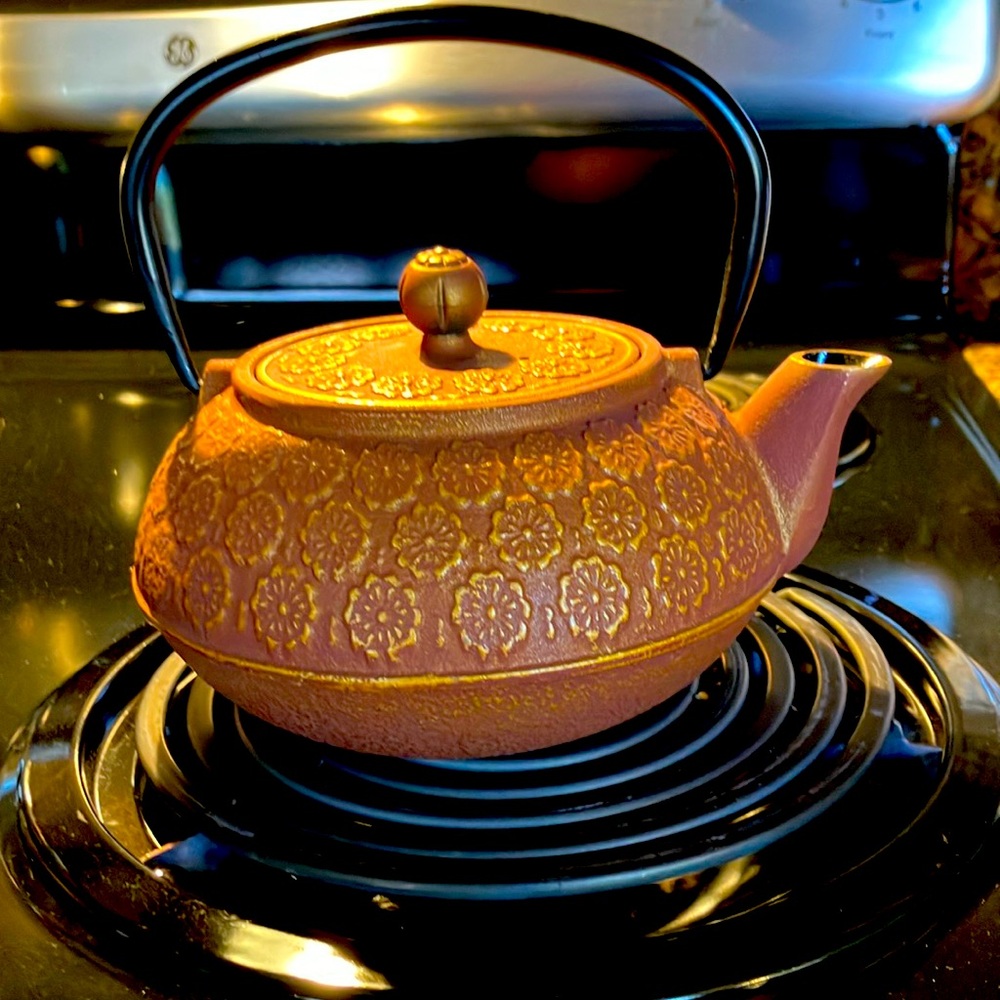 Cast iron tea pot